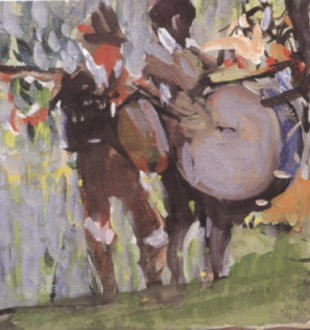 "Músicos gallegos", 1915, Museo Sorolla, Madrid